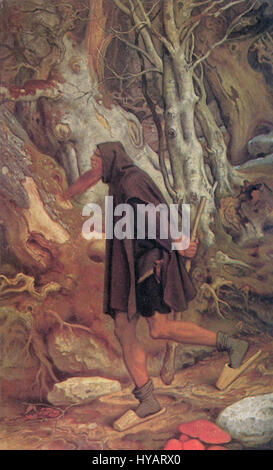 Le travail de Moritz von Schwind illustre le style romantique de l'artiste, caractérisé par des détails complexes et des thèmes dramatiques. Son accent sur les sujets historiques et mythologiques est évident dans cette pièce particulière. Banque D'Images