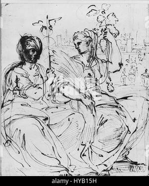 Annibale Carracci studio allegoria abbondanza Banque D'Images