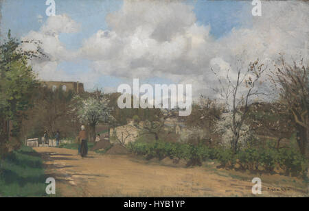 Camille Pissarro View de Louveciennes National Gallery Londres Banque D'Images