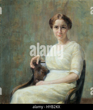 Ivana Kobilca était une peintre slovène connue pour ses portraits de la vie quotidienne et de femmes. 'Mira Pintar' capture un moment d'introspection, reflétant le dévouement de Kobilca à capturer l'âme de ses sujets avec simplicité et élégance. Banque D'Images