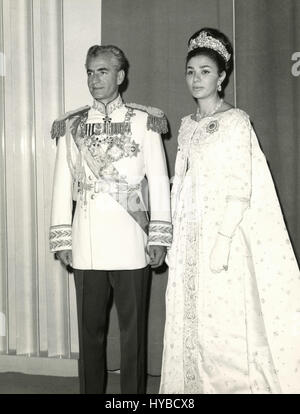 Shah Mohammad Reza Pahlavi et son épouse Farah Diba, Téhéran, Iran Banque D'Images