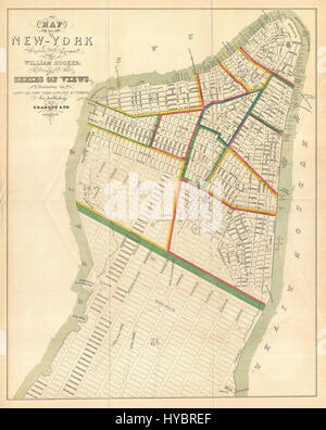 Poste 1831 Site de la ville de New York (1871) réédition Geographicus NewYork hooker 1871 Banque D'Images