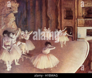 Edgar Degas (1834-1917) est un artiste français renommé pour son travail dans la peinture, la sculpture et le dessin, en particulier ses représentations de danseurs. Sa pièce '033' fait partie de son exploration du mouvement et de la forme humaine, capturant des moments fugaces de grâce et de mouvement. Banque D'Images
