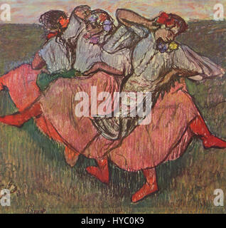 Edgar Germain Hilaire Degas, artiste français de renom, est célèbre pour ses représentations de danseurs, ses scènes de la vie quotidienne et ses portraits. Son travail '022' illustre sa maîtrise du mouvement et de la lumière, capturant la grâce et le mouvement du corps humain avec précision et fluidité. Banque D'Images