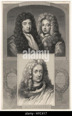 George Savile, 1er marquis d'Halifax ; John Somers, Baron Somers ; John Churchill, 1er duc de Marlborough de NPG Banque D'Images