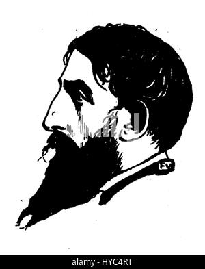 'Jehan Rictus' de Félix Vallotton est un portrait capturant le poète et écrivain Jehan Rictus. Vallotton, connu pour son style précis et évocateur, présente Rictus avec une expression détaillée d’introspection et de mélancolie. L'œuvre reflète à la fois le caractère du poète et l'approche de Vallotton pour capturer les émotions humaines. Banque D'Images