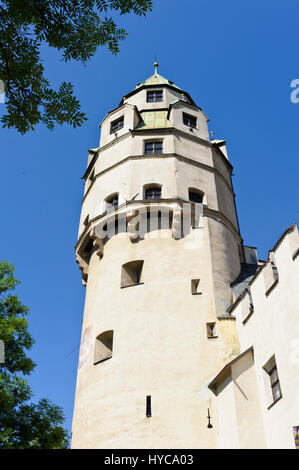 Historique La Tour de la monnaie, Burg Hasegg château, ville de Hall, Tirol, Autriche Banque D'Images