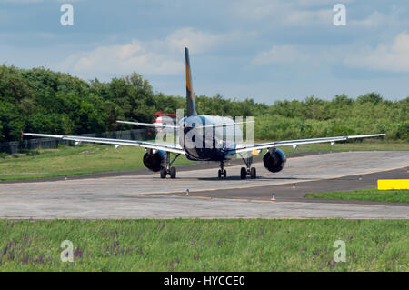 A319 pour le début, Rostov-sur-Don, la Russie, le 15 juillet 2015 Banque D'Images