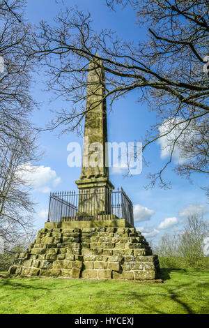 Monument situé sur le site de la bataille de Naseby, Northamptonshire Banque D'Images