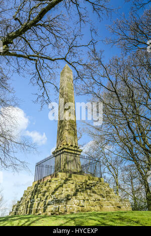 Monument situé sur le site de la bataille de Naseby, Northamptonshire Banque D'Images