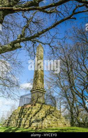 Monument situé sur le site de la bataille de Naseby, Northamptonshire Banque D'Images