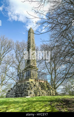 Monument situé sur le site de la bataille de Naseby, Northamptonshire Banque D'Images