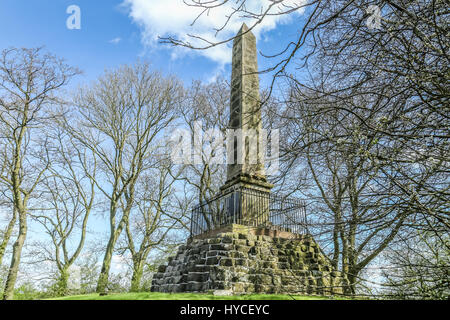 Monument situé sur le site de la bataille de Naseby, Northamptonshire Banque D'Images