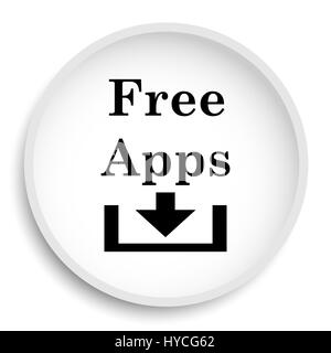 L'icône des applications gratuites. Site web apps gratuit Bouton sur fond blanc. Banque D'Images