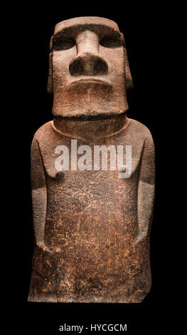 Hoa Hakananai'a ('perdu ou volé ami') Moai (ancêtre figure ) lieu de production nom ethnique Rapanui 1000 -1200 Fabriqué en : Rano Kao (Océanie, Polynésie française,l'île de Pâques,Rano Kao ) Banque D'Images