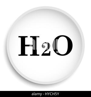 H2O Icône. H2O Bouton site sur fond blanc. Banque D'Images