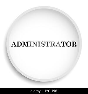 Icône d'administrateur. Site web de l'administrateur sur fond blanc. Banque D'Images