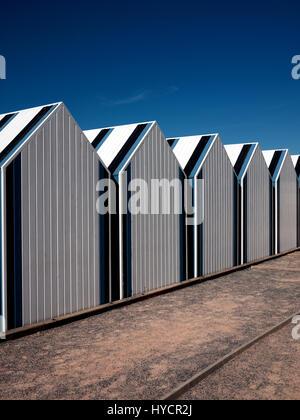 Beach Bungalows à Yport, France Banque D'Images