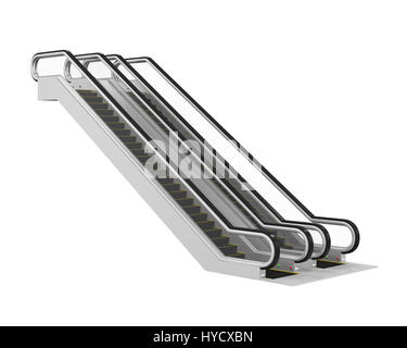 Escalator isolé Banque D'Images
