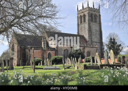 Geasley Church, Nottinghamshire. Associé à DH Lawrence, et son écriture. Banque D'Images