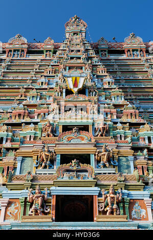 Srirangam Temple Hindou à Trichy. Est le célèbre temple Vaishnavite dédié à Sri Ranganathaswamy Tamil Nadu, Inde Banque D'Images