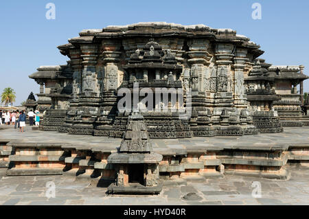 Chennakesava Temple dans la ville Hassan dans l'état du Karnataka, Inde Banque D'Images