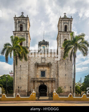 La Cathédrale de San Gervasio, Valladolid - Mexique Banque D'Images