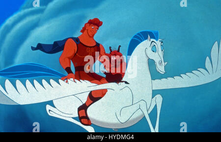 Hercules, USA 1997, Regie : Ron Clements, John Musker, Szenenfoto mit Hercule, Philoctète und Pegasus Banque D'Images