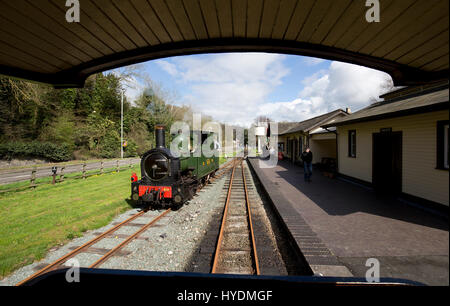 WELSHPOOL ET LLANFAIR RAILWAY STATION, POWYS CASTLE CAREINION Banque D'Images