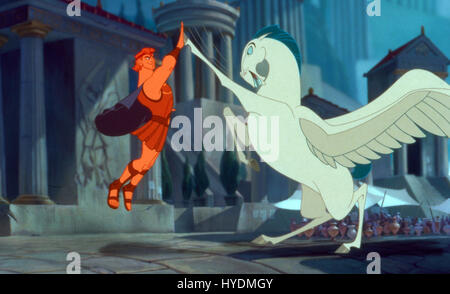 Hercules, USA 1997, Regie : Ron Clements, John Musker, Szenenfoto Hercules mit und Pegasus Banque D'Images