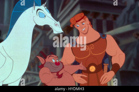 Hercules, USA 1997, Regie : Ron Clements, John Musker, Szenenfoto mit Pegasus, Philoctète und Hercules Banque D'Images