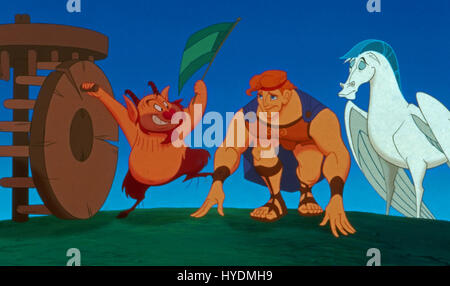 Hercules, USA 1997, Regie : Ron Clements, John Musker, Szenenfoto mit Philoctète, Hercules und Pegasus Banque D'Images