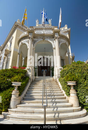La façade du Musée d'Art des Cyclades à Athènes, Grèce. Banque D'Images