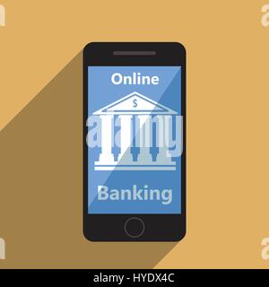 Concept pour le paiement en ligne et mobile banking Illustration de Vecteur