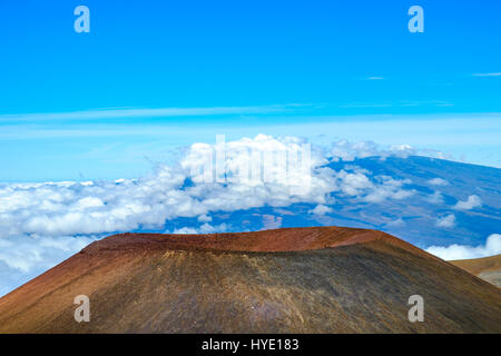 Détail vue paysage de cratère volcanique sur le Mauna Kea, Hawaii, USA Banque D'Images