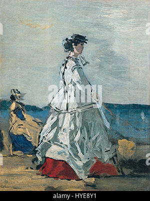 La princesse Pauline de Metternich sur la plage Banque D'Images