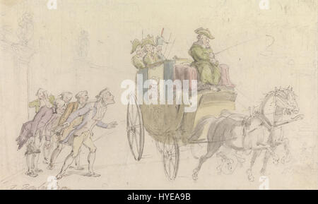 Thomas ROWLANDSON Le vicaire de Wakefield Le cours sur un noble Google Art Project Banque D'Images