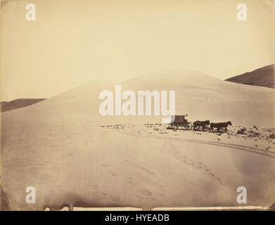 Collines de sable du désert près de Sink of Carson, Nevada, une photographie par Timothy H. O'Sullivan, photographe américain, 1867. Banque D'Images