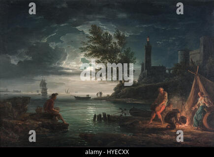 Claude Joseph Vernet les quatre fois de jour nuit Google Art Project Banque D'Images