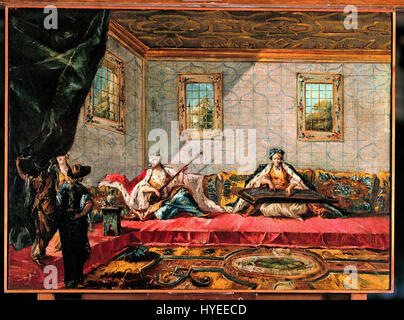 Giovanni Antonio Guardi, Francesco Guardi Deux Odalisques jouant de la musique dans le Harem Google Art Project Banque D'Images