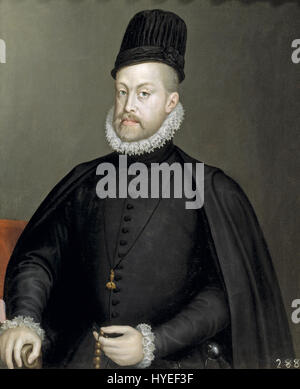 Portrait de Philippe II d'Espagne par Sofonisba Anguissola 002b Banque D'Images