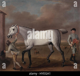 John Wootton Le duc d'Hamilton, de chevaux gris 'victorieuse, à Newmarket' Google Art Project Banque D'Images