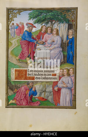 Maître de Jacques IV d'Écosse (flamande, avant 1465 environ 1541) Abraham et les trois anges Google Art Project Banque D'Images