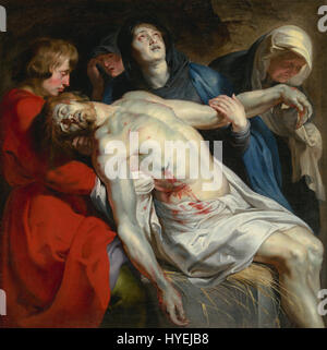 « La tombe » est une peinture de l'artiste flamand Peter Paul Rubens, représentant l'enterrement du Christ. Connu pour son style baroque, le travail de Rubens met l'accent sur le mouvement, la couleur et la sensualité, capturant l'intensité émotionnelle de cette scène biblique. Banque D'Images