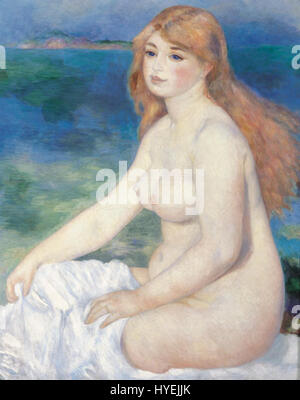 La baigneuse Renoir blonde Banque D'Images