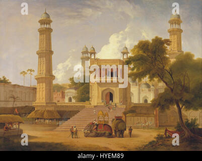 Thomas Daniell temple indien, dit-on, la mosquée d'Abo ul Nabi, Muttra Google Art Project Banque D'Images