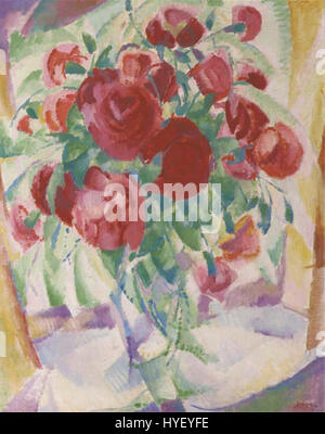 La peinture de Leo Gestel de 1913, « nature morte avec pivoines », combine des couleurs vives et une composition dynamique. Connu pour son style post-impressionniste, le travail de Gestel reste un exemple clé du moderniste néerlandais Banque D'Images