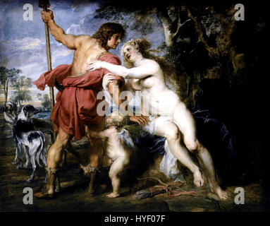 Vénus et Adonis de Peter Paul Rubens Banque D'Images