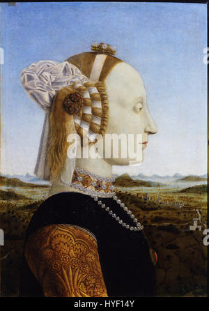 Piero della Francesca Portraits du duc et de la duchesse d'Urbino, Federico da Montefeltro et Battista Sforza Google Art Project Banque D'Images