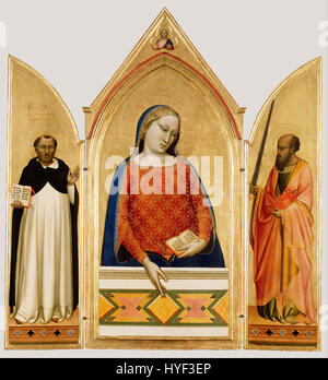 Bernardo Daddi (Italien) Florentin (Madonna, Saint Thomas d'Aquin, et Saint Paul Google Art Project Banque D'Images